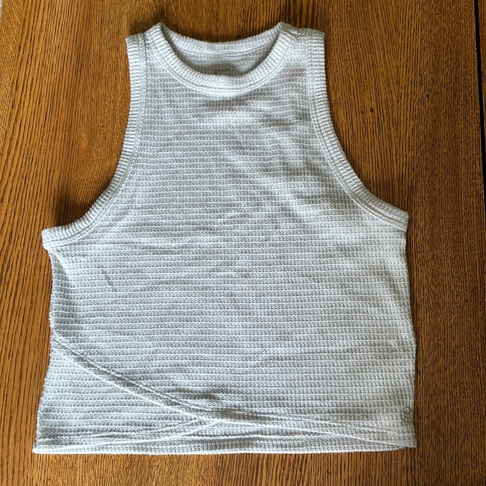 Gilly Hicks Cropped Waffle Sleep Tank